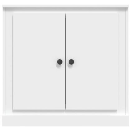 Сайдборд, бял, 70x35,5x67,5 см, инженерно дърво