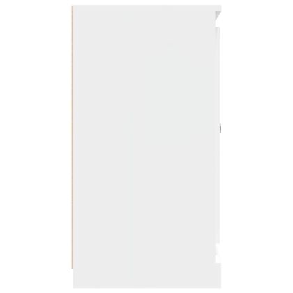 Сайдборд, бял, 70x35,5x67,5 см, инженерно дърво