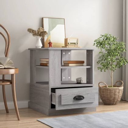 Странична маса, cив сонома, 50x50x60 см, инженерно дърво