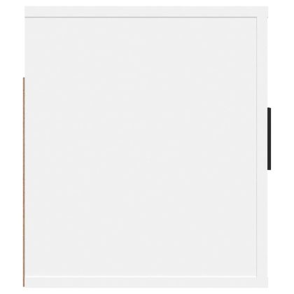 ТВ шкаф за стенен монтаж, бял, 100x34,5x40 см