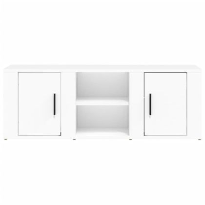 ТB шкаф, бял, 100x31,5x35 см, инженерно дърво