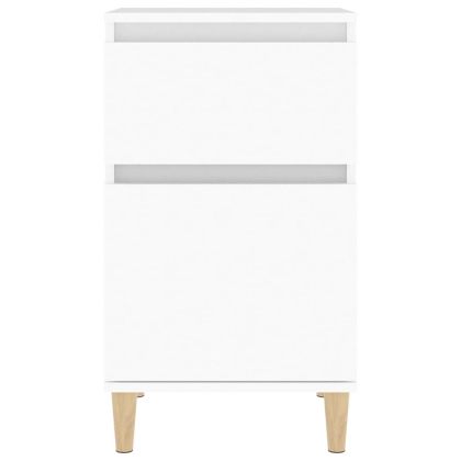 Нощно шкафче, бяло, 40x35x70 см