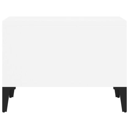 Кафе маса, бяла, 60x50x36,5 см, инженерно дърво