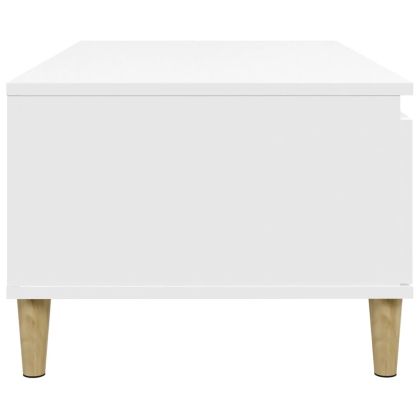 Кафе маса, бяла, 90x50x36,5 см, инженерно дърво