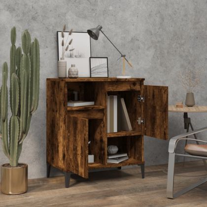 Сайдборд, опушен дъб, 60x35x70 см, инженерно дърво