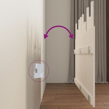 Стенна табла за спалня, бяла, 159,5x3x80 см, борово дърво масив