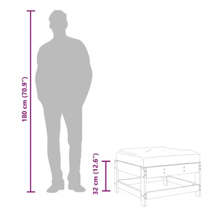 Градински табуретки с възглавници 2 бр меденокафяви бор масив