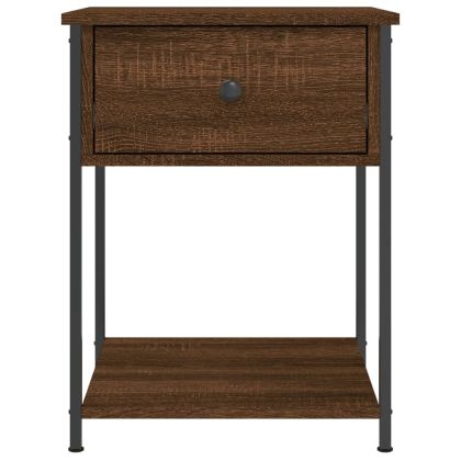 Нощни масички, 2 бр, кафяв дъб, 44x45x58 см, инженерно дърво