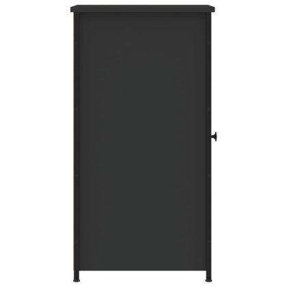 Нощни шкафчета, 2 бр, черни, 32x42x80 см, инженерно дърво