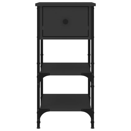 Нощни шкафчета 2 бр черни 34x36x70 см инженерно дърво