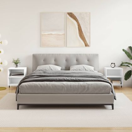 Нощни шкафчета 2 бр бели 40x30x50 см инженерно дърво