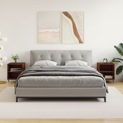 Нощни шкафчета, 2 бр, кафяв дъб, 40x30x50 см, инженерно дърво