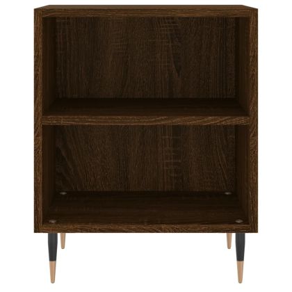 Нощни шкафчета, 2 бр, кафяв дъб, 40x30x50 см, инженерно дърво