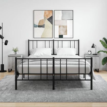 Нощни шкафчета, 2 бр, сив сонома, 40x30x50 см, инженерно дърво