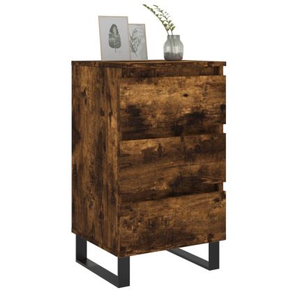 Нощни шкафчета 2 бр опушен дъб 40x35x69 см инженерно дърво