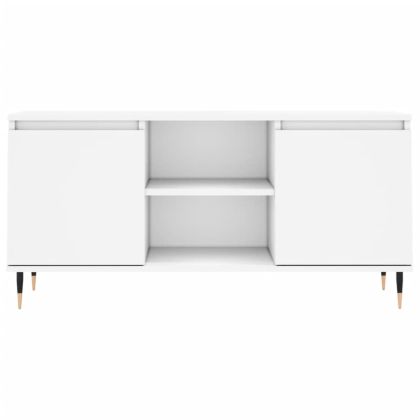 ТB шкаф, бял, 104x35x50 см, инженерно дърво