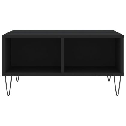 Кафе маса, черна, 60x60x30 см, инженерно дърво