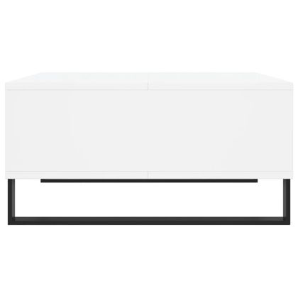 Кафе маса, бяла, 60x60x30 см, инженерно дърво