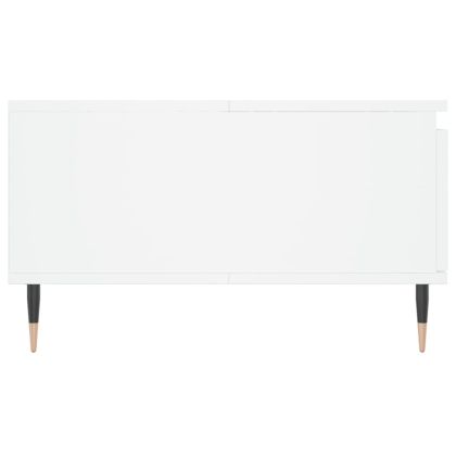 Кафе маса, бяла, 90x60x35 см, инженерно дърво