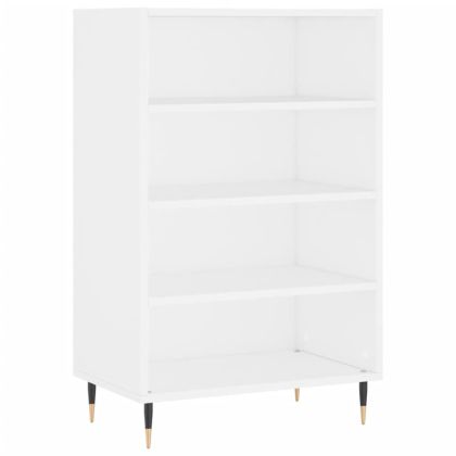 Висок шкаф, бял, 57x35x90 см, инженерно дърво