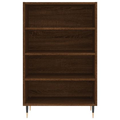 Висок шкаф, кафяв дъб, 57x35x90 см, инженерно дърво