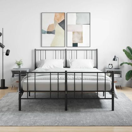 Нощни шкафчета 2 бр бетонно сиво 40x35x47,5 см инженерно дърво