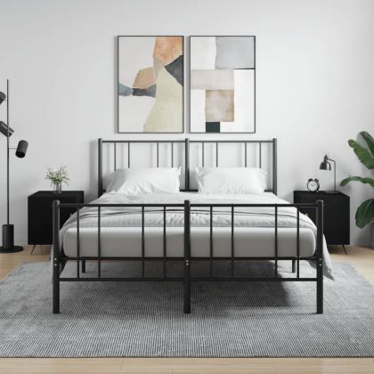 Нощни шкафчета 2 бр черни 40x40x50 см инженерно дърво