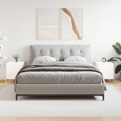 Нощни шкафчета 2 бр бял гланц 40x40x50 см инженерно дърво