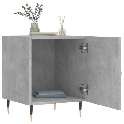 Нощни шкафчета 2 бр бетонно сиво 40x40x50 см инженерно дърво