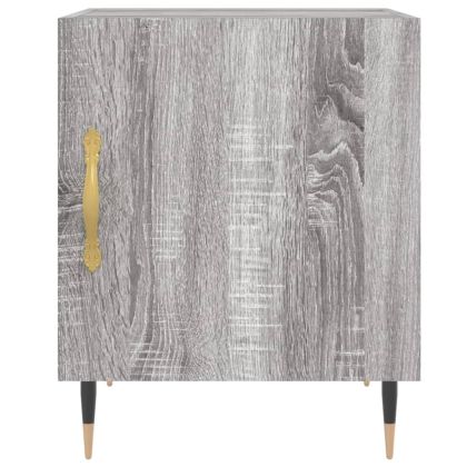 Нощно шкафче, сив сонома, 40x40x50 см, инженерно дърво