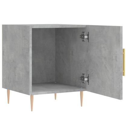 Нощни шкафчета 2 бр бетонно сиво 40x40x50 см инженерно дърво