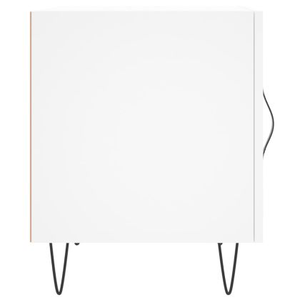 Нощно шкафче, бяло, 40x40x50 см, инженерно дърво