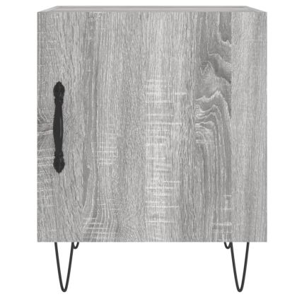 Нощни шкафчета, 2 бр, сив сонома, 40x40x50 см, инженерно дърво