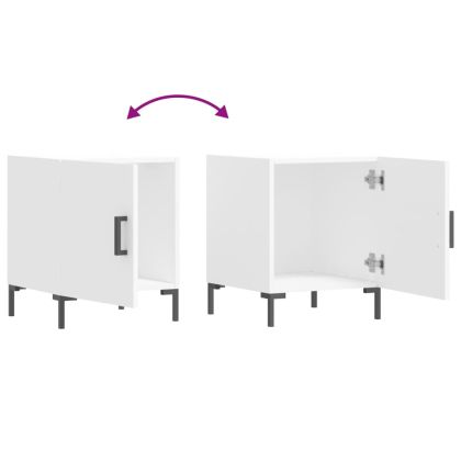 Нощни шкафчета 2 бр бели 40x40x50 см инженерно дърво