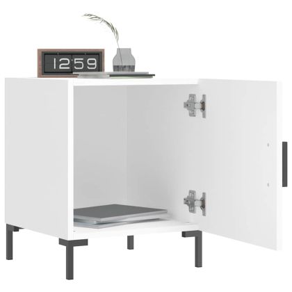 Нощни шкафчета 2 бр бели 40x40x50 см инженерно дърво