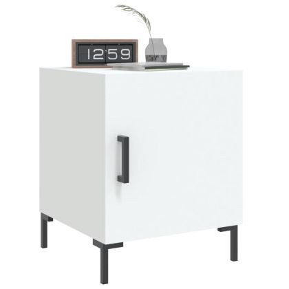 Нощни шкафчета 2 бр бели 40x40x50 см инженерно дърво