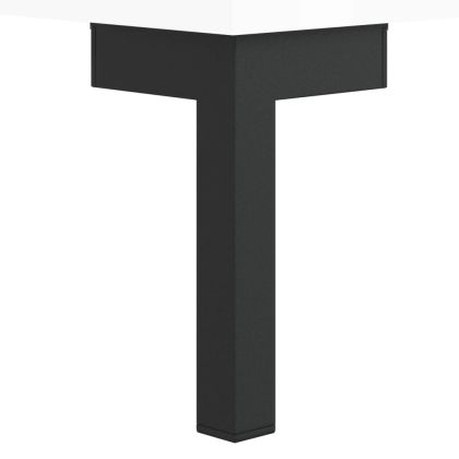 Нощни шкафчета 2 бр бял гланц 40x40x50 см инженерно дърво