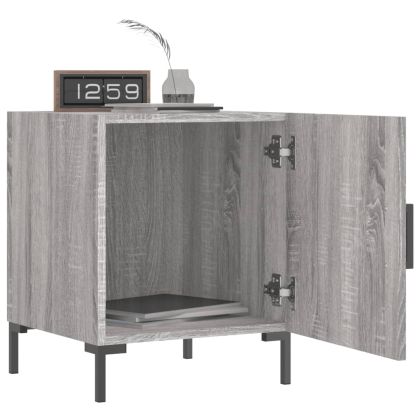 Нощни шкафчета, 2 бр, сив сонома, 40x40x50 см, инженерно дърво