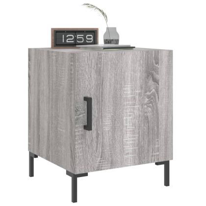 Нощни шкафчета, 2 бр, сив сонома, 40x40x50 см, инженерно дърво