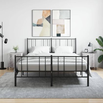 Нощни шкафчета, 2 бр, сив сонома, 40x40x50 см, инженерно дърво