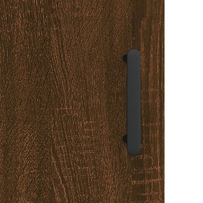 Нощно шкафче, Кафяв дъб, 40x40x50 см, инженерно дърво