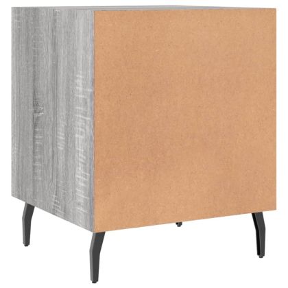 Нощни шкафчета, 2 бр, сив сонома, 40x40x50 см, инженерно дърво