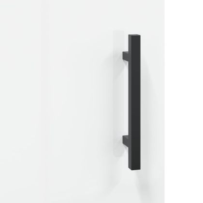 Сайдборд, бял гланц, 69,5x34x90 см, инженерно дърво