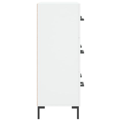 Сайдборд, бял, 69,5x34x90 см, инженерно дърво