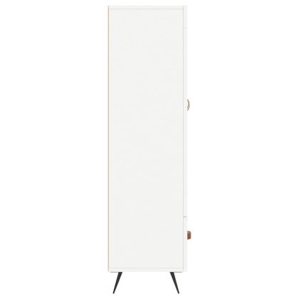 Висок шкаф, бял, 69,5x31x115 см, инженерно дърво