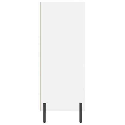 Шкаф с рафтове, бял, 69,5x32,5x90 см, инженерно дърво