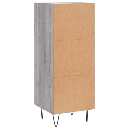 Сайдборд, сив сонома, 34,5x34x90 см, инженерно дърво