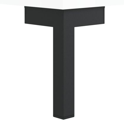 Сайдборд, бял гланц, 34,5x34x90 см, инженерно дърво