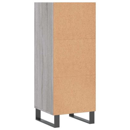 Сайдборд, сив сонома, 34,5x32,5x90 см, инженерно дърво