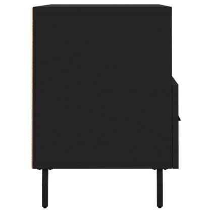 ТВ шкаф, черен, 80x36x50 см, инженерно дърво